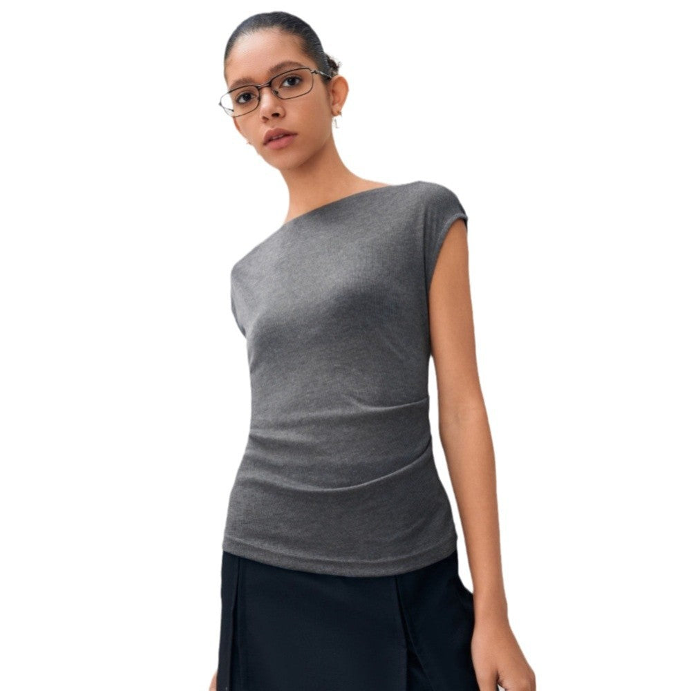 Haut élégant pour femmes avec un design drapé asymétrique Chic & Stil