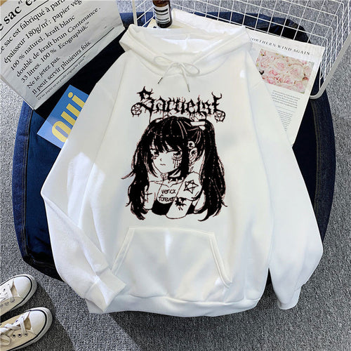 Women's hooded sweatshirt with unique artistic graphic design Chic & Stil