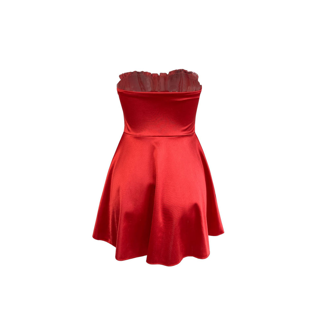 Women's Summer Minidress with Fitted Top and Flared Skirt Lune London