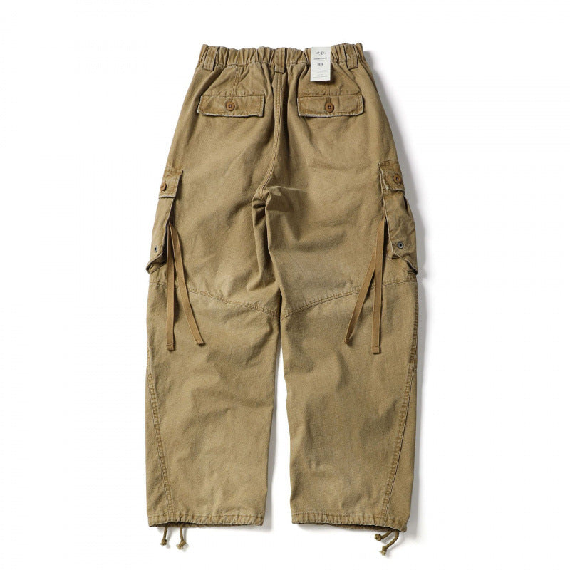 Unisex locker cut cargo pants with banana appliqué, large patch pockets and adjustable hem Amarae