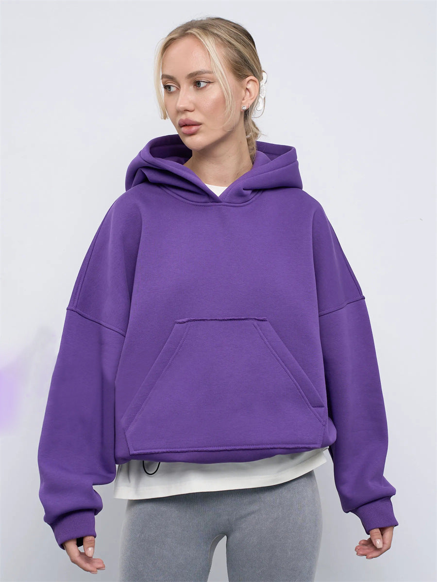 Ladies oversized hoodie with kangaroo pocket and relaxed fit Lune London