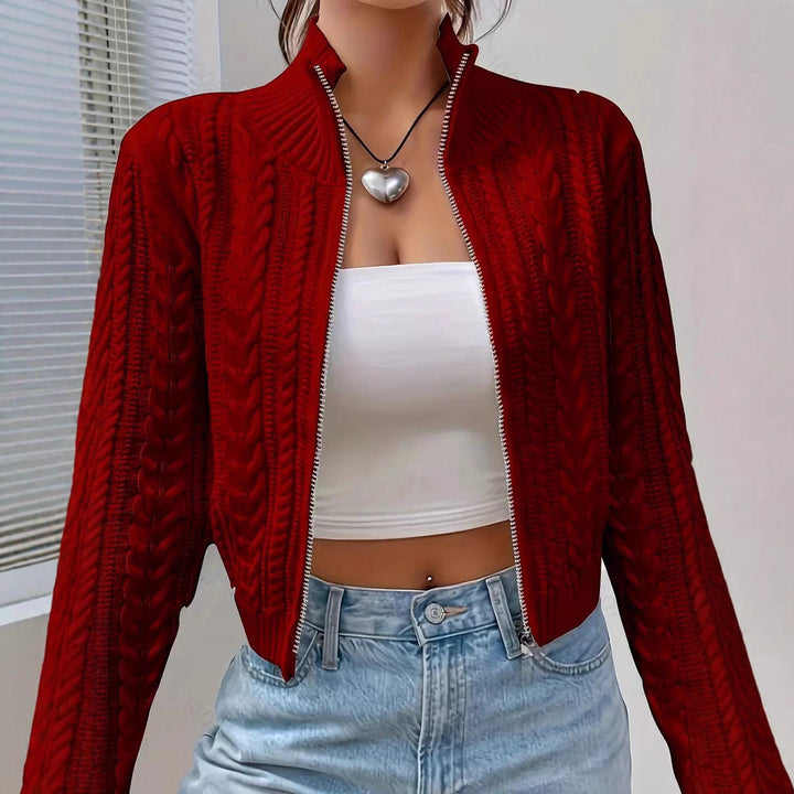 Lune London | Women's design cardigan with innovative cable pattern and elegant details