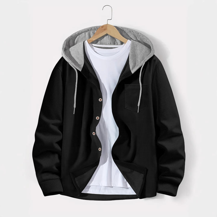 Casual men's jacket with hood and plaid pattern Lune London