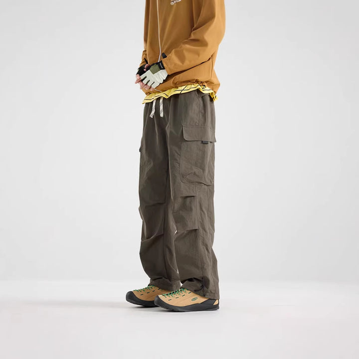 Men's Lightweight Technical Cargo Trekking Pants with Drawstring Waist and Adjustable Leg Openings Amarae