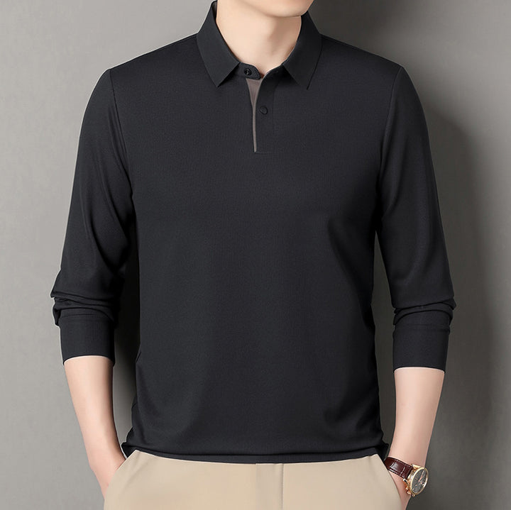 Men's 3/4 Sleeve Polo in Breathable Functional Fabric Lune London