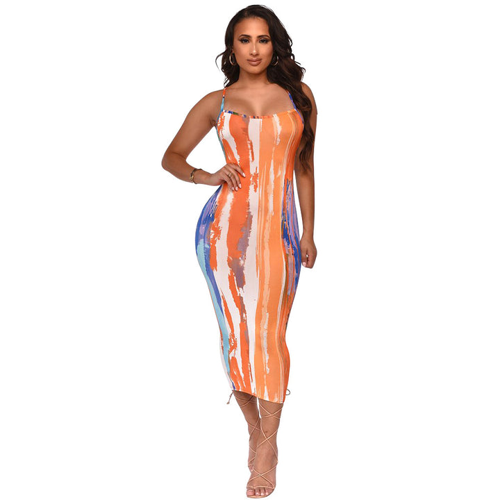 Lune London Women's Bodycon Dress with Abstract Print