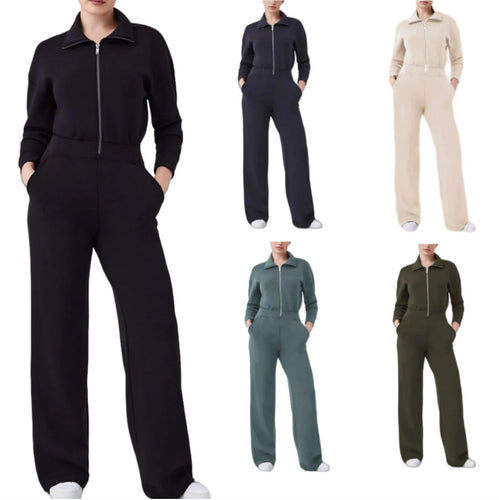 Amarae zip-up lounge jumpsuit for women