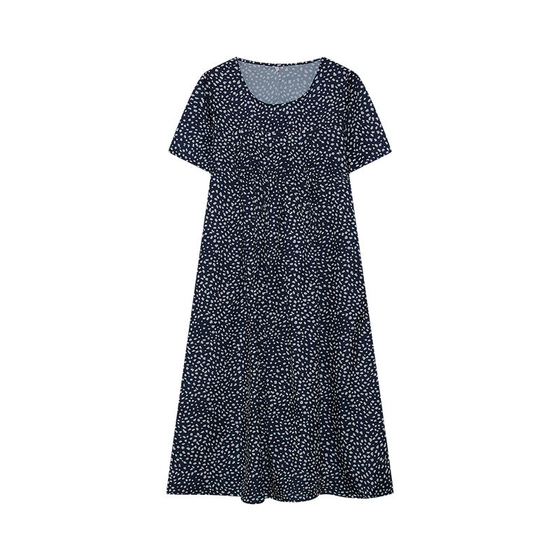 Lune London Pleated Design Floral Midi Dress for Women