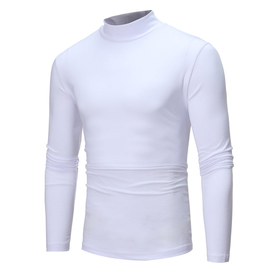 Elegant t-shirt for men with a soft jersey roll neck Lune London