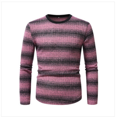 Men's long sleeve shirt in textured material with a stylish striped pattern Lune London