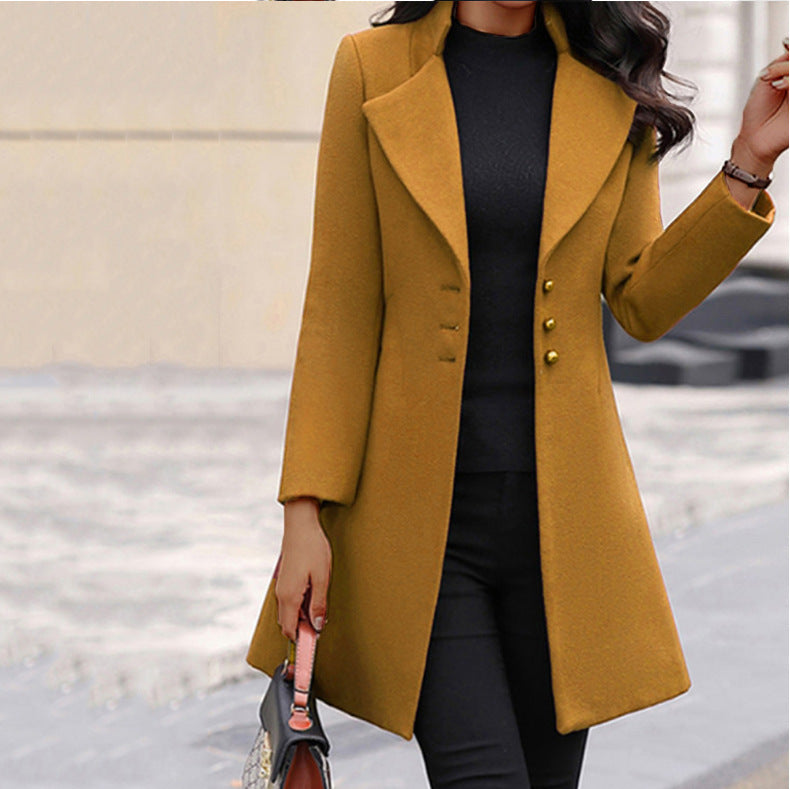 Ladies Elegant Long Blazer with Asymmetrical Cut Amarae