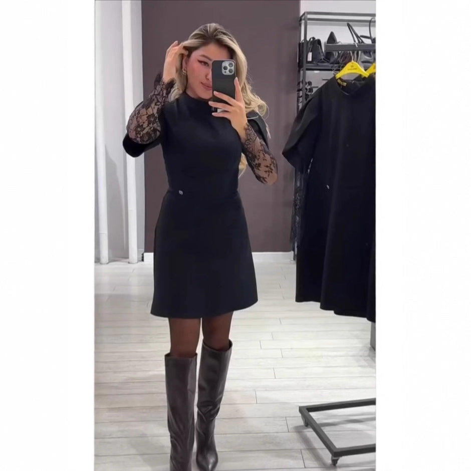 Robe Élégante Femme avec Dentelle et Coupe Ajustée Chic & Stil