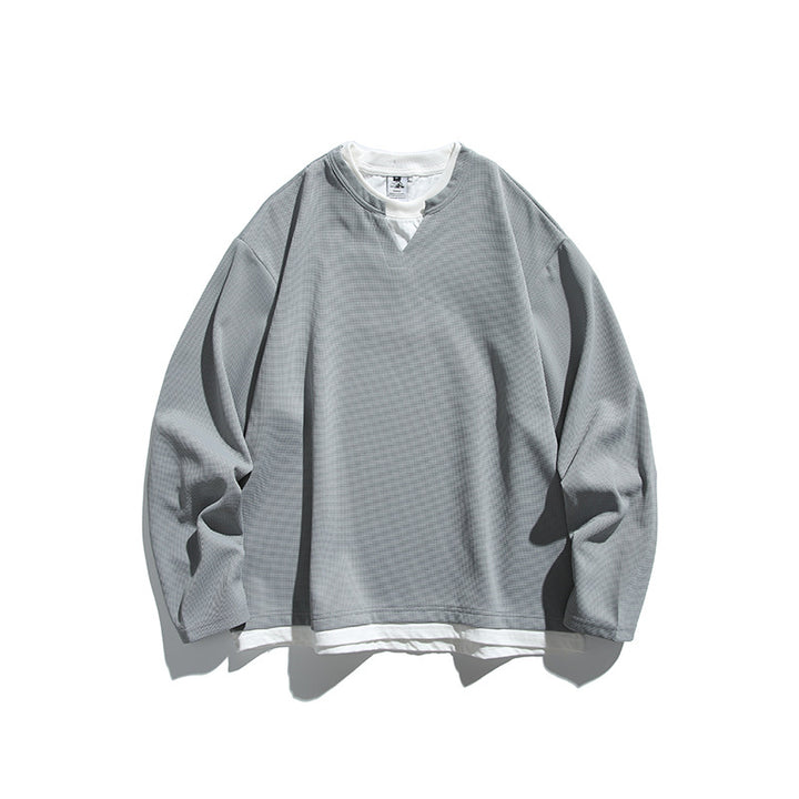 Unisex Oversize-Layering-Sweatshirt with V-insert and visible inner layer Amarae