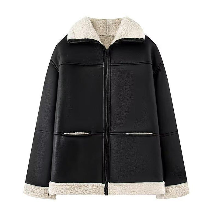 Transitional jacket for women with warm teddy lining Lune London