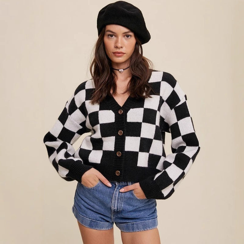Ladies Chic and Stylish Checked Vest