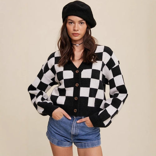 Ladies Chic and Stylish Checked Vest