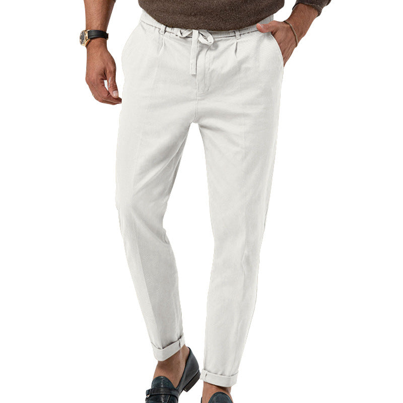 Casual chino pants for men with adjustable waist and elastic inserts Lune London