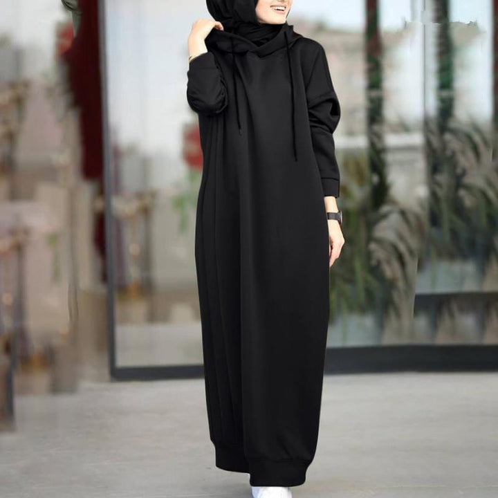 Ladies fashion hoodie-jumpsuit with textured cut and side pockets Lune London