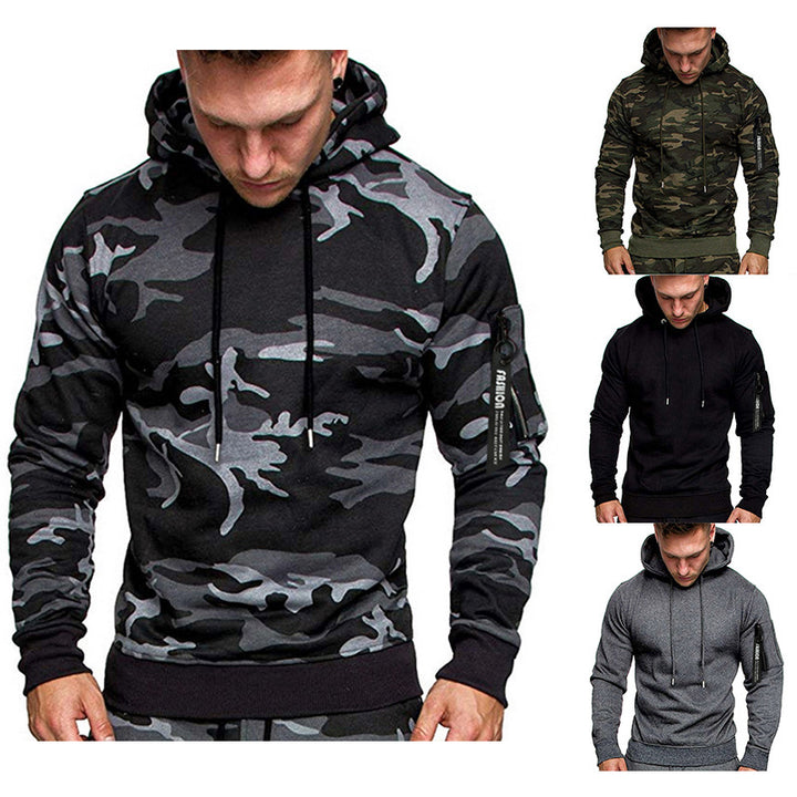 Men's sporty hoodie with side zipper Lune London