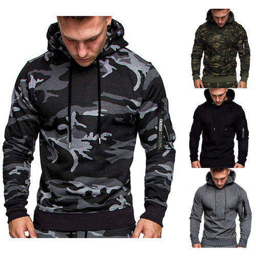 Men's sporty hoodie with side zipper Amarae
