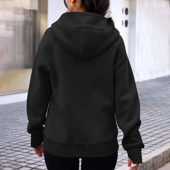 Ladies comfortable and stylish zip hooded sweatshirt Lune London