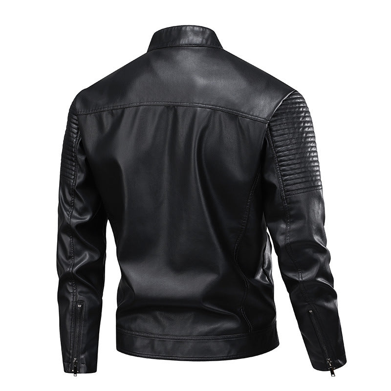 Trendy motorcycle jacket for men with textured details Amarae