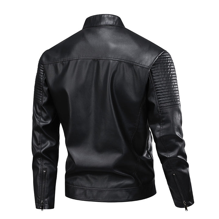 Trendy motorcycle jacket for men with textured details Amarae