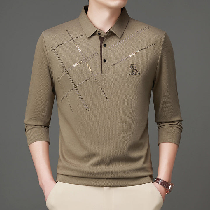 Men's polo t-shirt with stylish graphic print and high-quality functional material Lune London