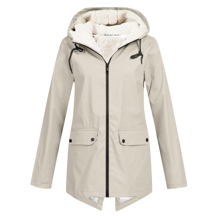 Women's transitional jacket water-repellent with warm fleece lining and adjustable hood Lune London