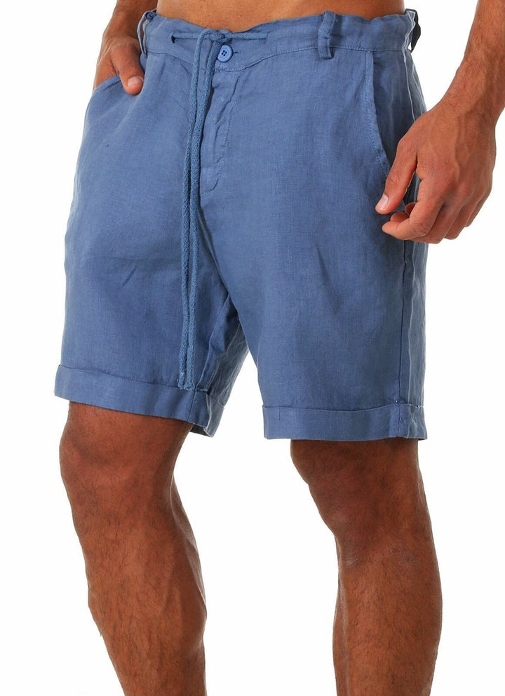 Casual linen shorts for men with adjustable waist and practical pockets Lune London