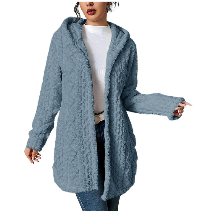 Ladies Cozy Hoodie Cardigan with Soft Fleece Lune London