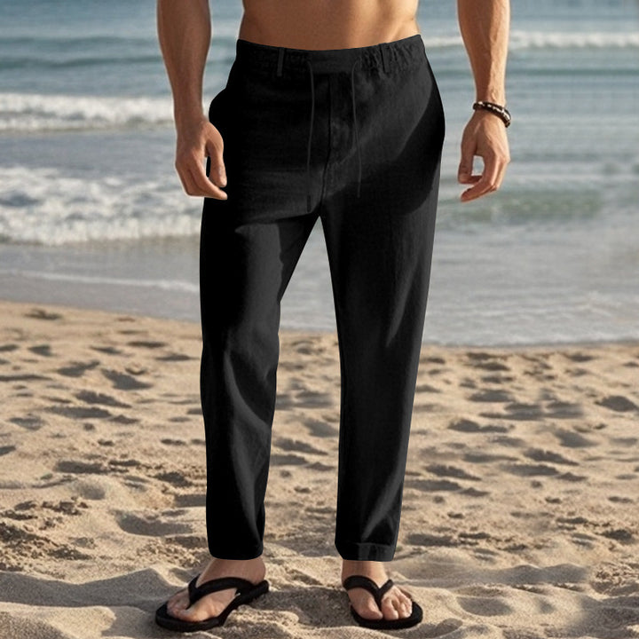 Casual beach pants for men with adjustable waist and side pockets Lune London