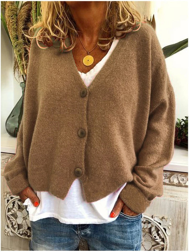 Women cozy knit vest with buttons and modern cut Lune London