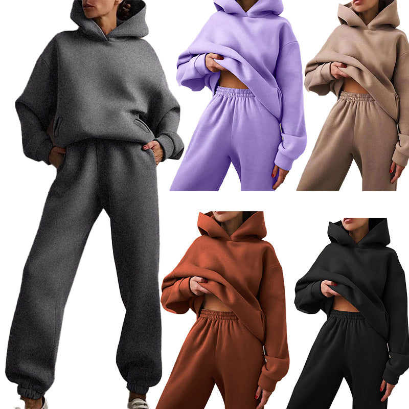 Ensemble de sweat à capuche surdimensionné et de pantalon de jogging pour femmes Chic & Stil