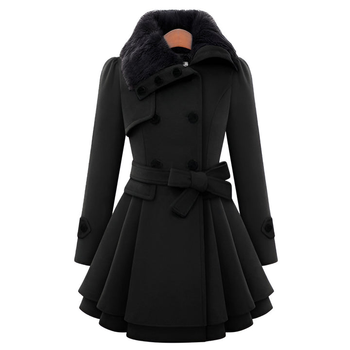 Trendy trench coat for women with soft collar and flared cut Lune London
