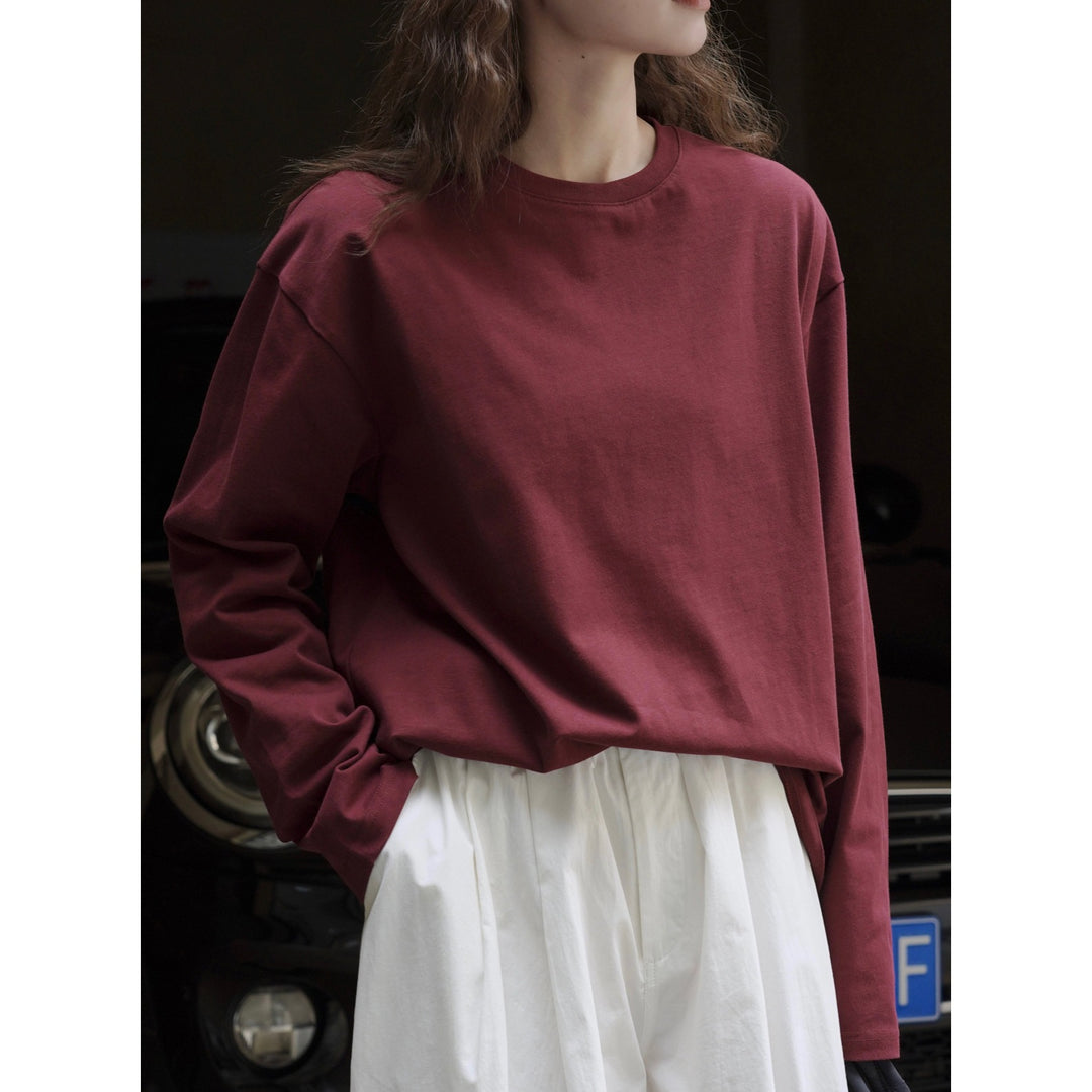 Women's Casual Oversized Sweatshirt with Round Neck and Dropped Shoulder Amarae