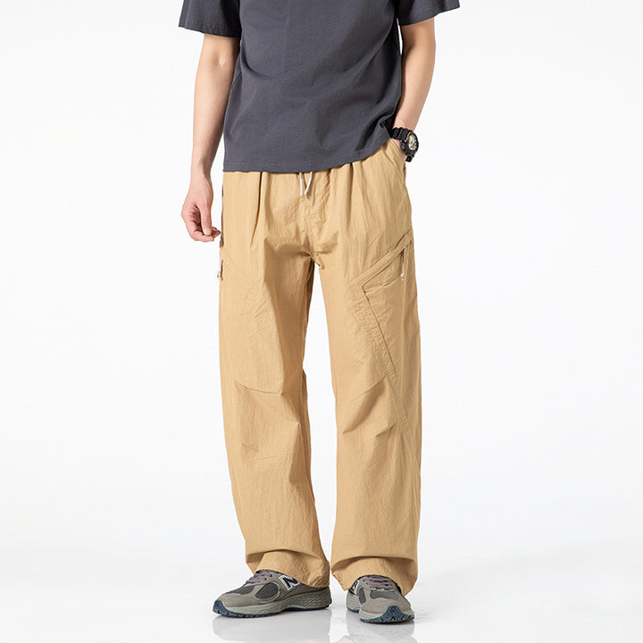 Casual cargo pants for men with adjustable elastic waistband and versatile pockets Lune London