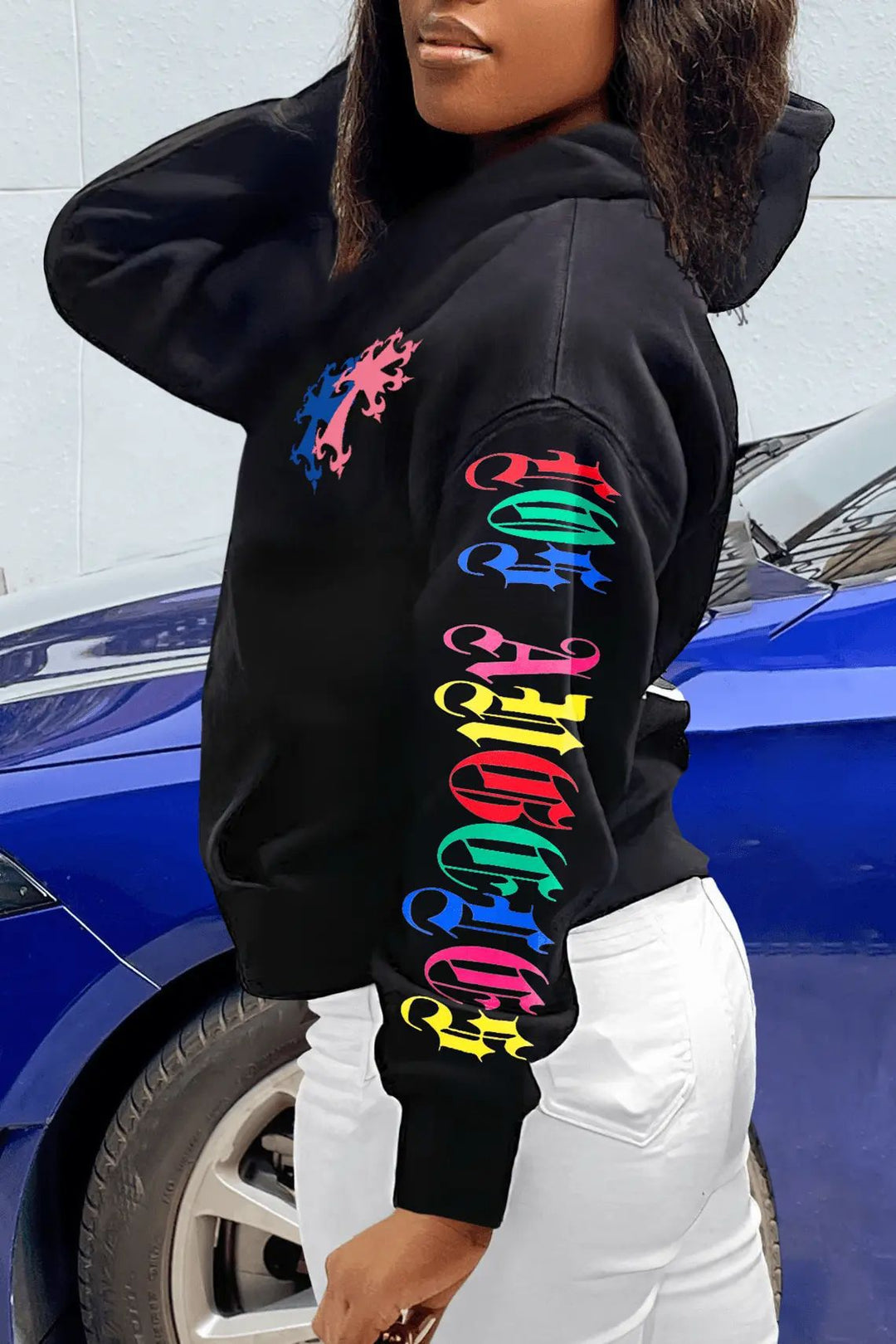 Ladies Urban Hoodie with eye-catching graphic design Lune London
