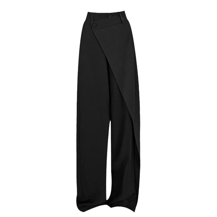 Wide Palazzo pants for women with asymmetric cut Lune London
