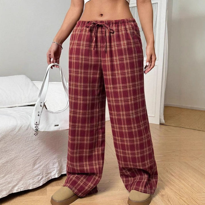 Casual checked lounge pants for ladies Lune London
