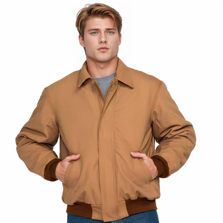 Elegant and warming men's jacket with double zipper Lune London