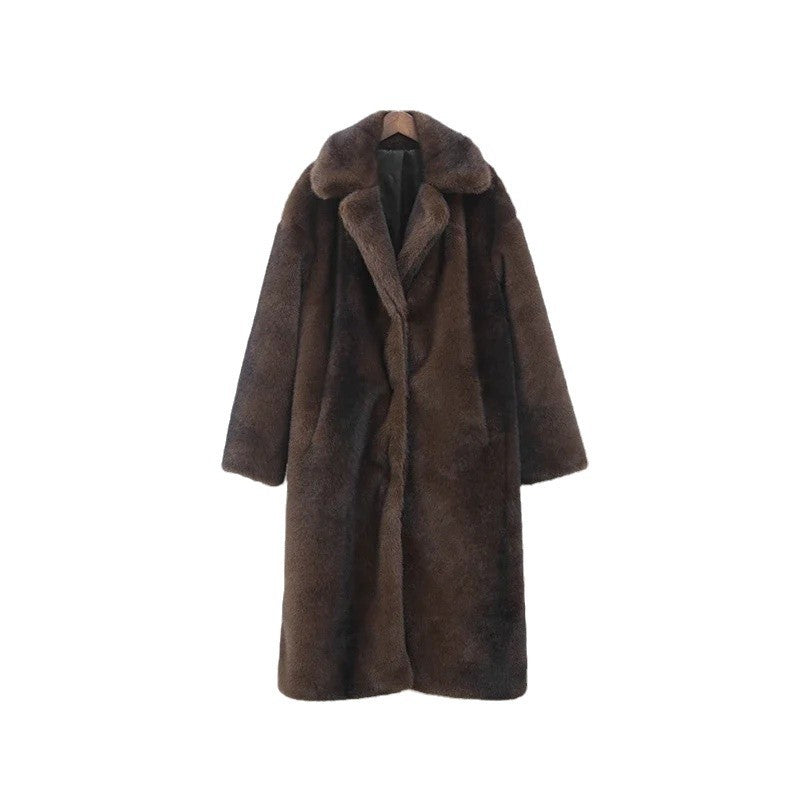 Women Elegant Faux Fur Coat with Soft Lining Lune London