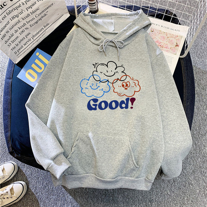 Women's hoodie with playful cloud design Chic & Stil