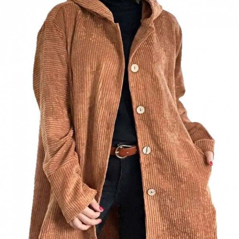 Ladies casual ribbed knit hoodie Lune London