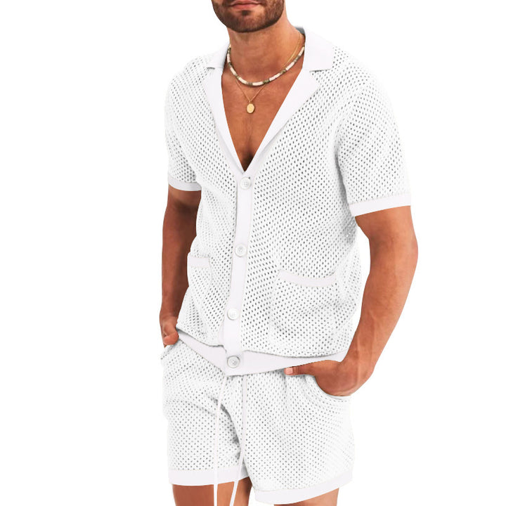 Breathable summer set for men with open mesh structure Lune London