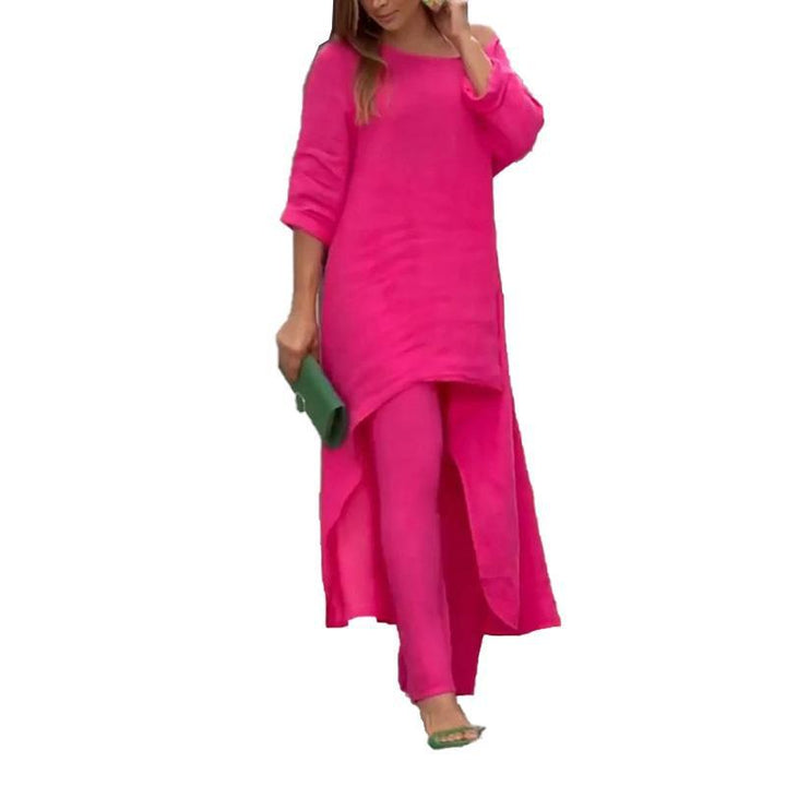 Ladies kaftan léger en deux pièces avec coupe asymétrique Chic & Stil