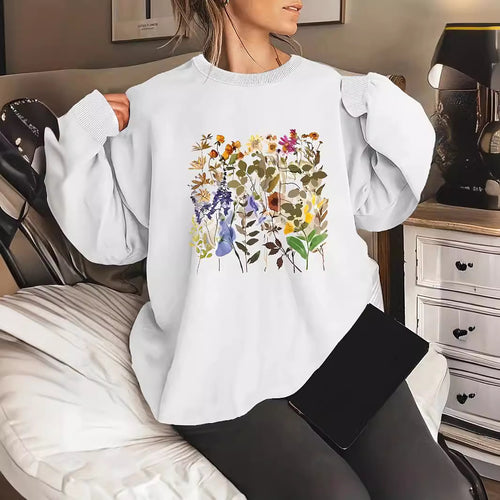 Sweat-shirt pour femmes avec motifs floraux et coupe confortable Chic & Stil