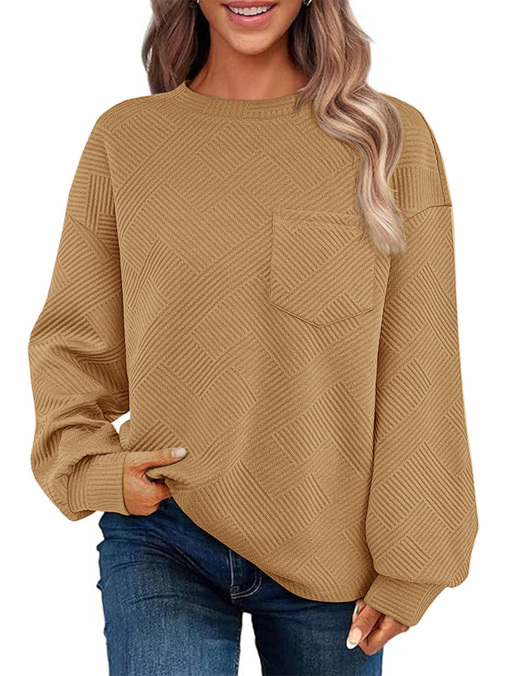 Casual sweater for women with structured pattern Lune London