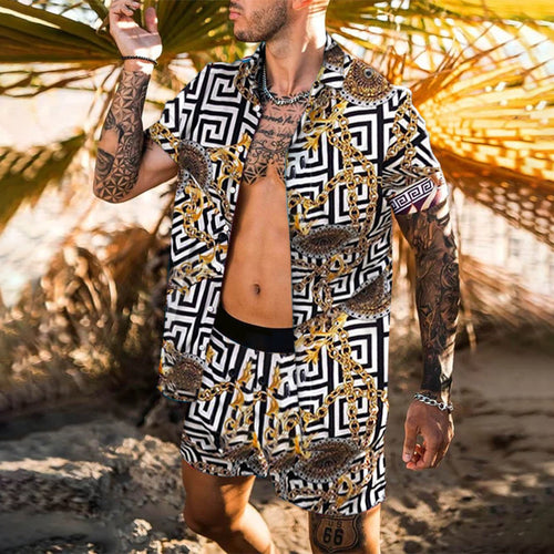 Elegant matching short sleeve set for men Amarae
