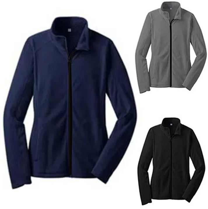 Women's fleece jacket with high collar and side pockets Lune London